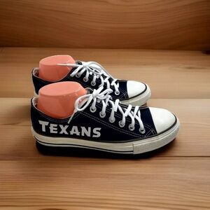 Houston Texans NFL Canvas Low Top Athletic Sports Shoes Red Blue Men 11 Women 13